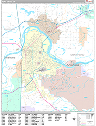 Fort Smith Wall Map Premium Style 2026